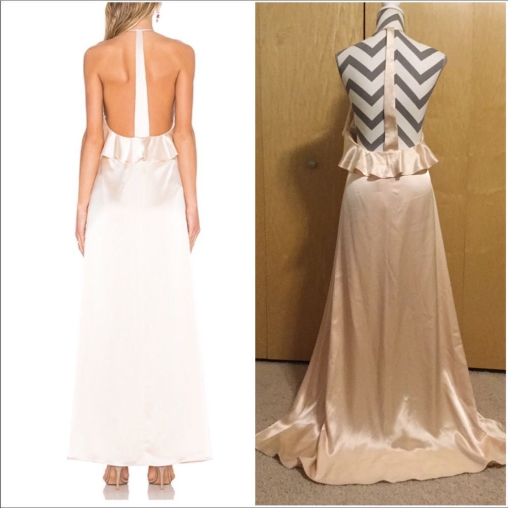 Ruffle Halter Gown  JILL JILL STUART - Picture 4 of 8